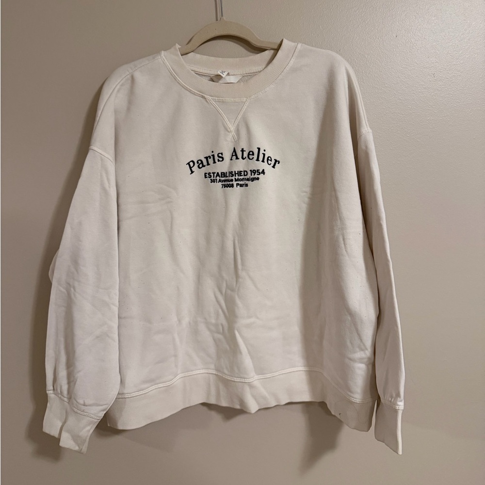 H&M Paris graphic embroidered sweatshirt